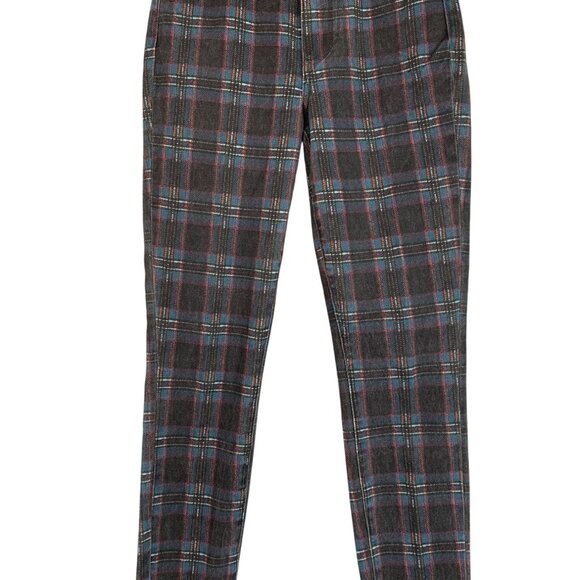 Paige Womens Hoxton Ankle Jeans Black Plaid Size 25 - Picture 2 of 8